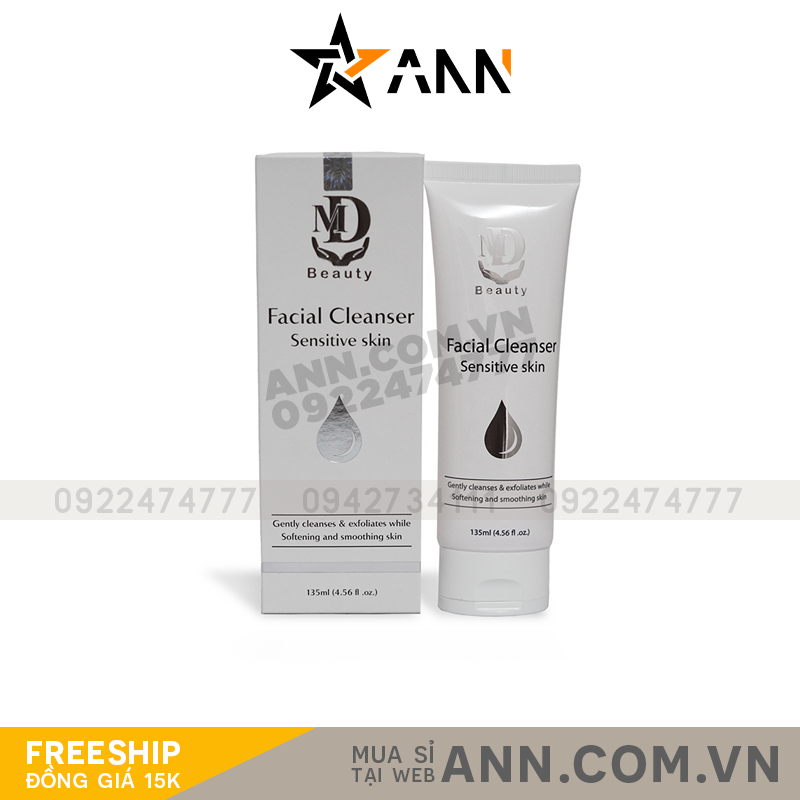 Hộp và tuýp sản phẩm phiên bản Sensitive skin 135ml