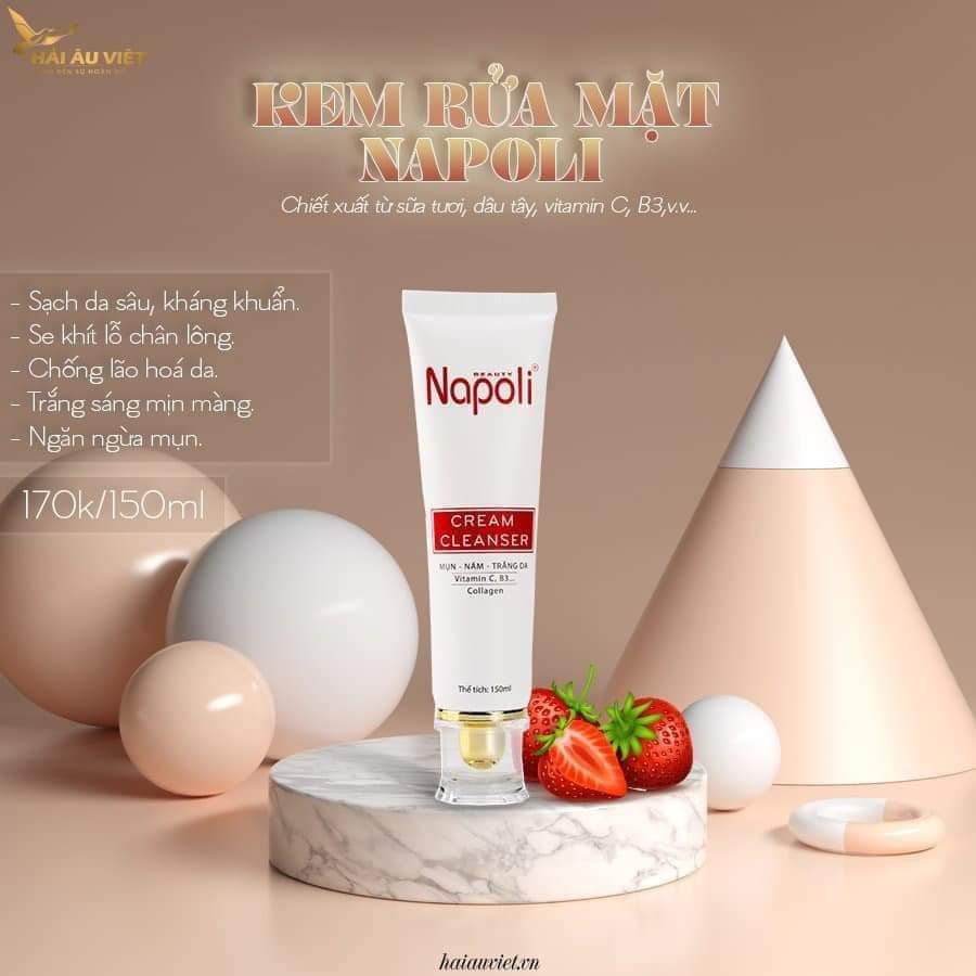 Sữa Rửa Mặt Napoli Cream Cleanser Hải Âu Việt 150ml