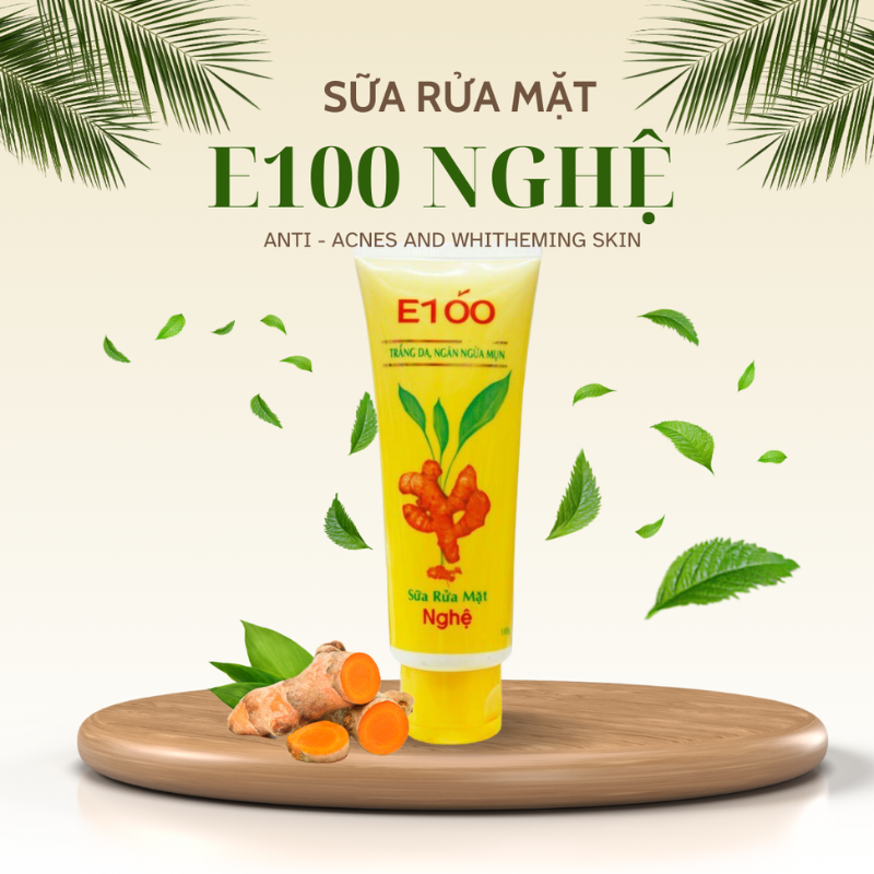 Ảnh bao bì sản phẩm với tông vàng đặc trưng và hình củ nghệ