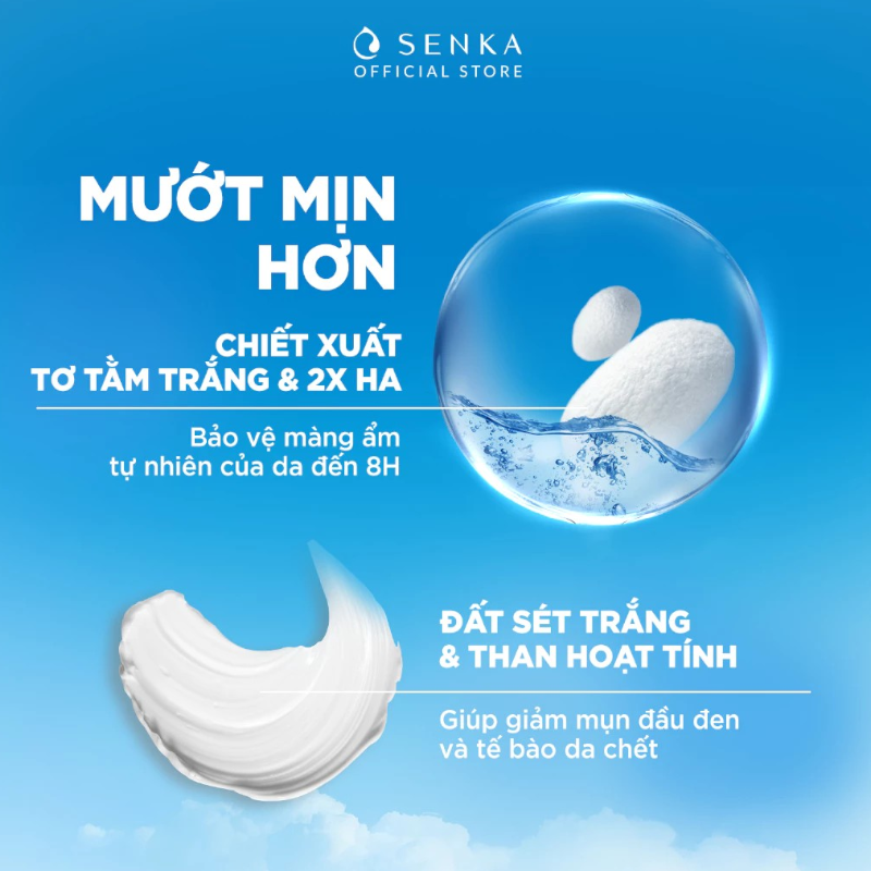 Sữa Rửa Mặt Senka Perfect Whip White Clay Màu Trắng 120g Cho Da Dầu Mụn