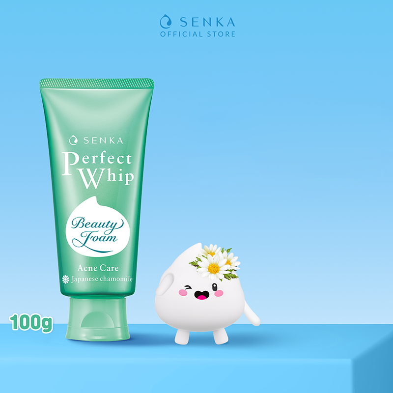 Sữa Rửa Mặt Senka Perfect Whip Màu Xanh Ngọc 100g