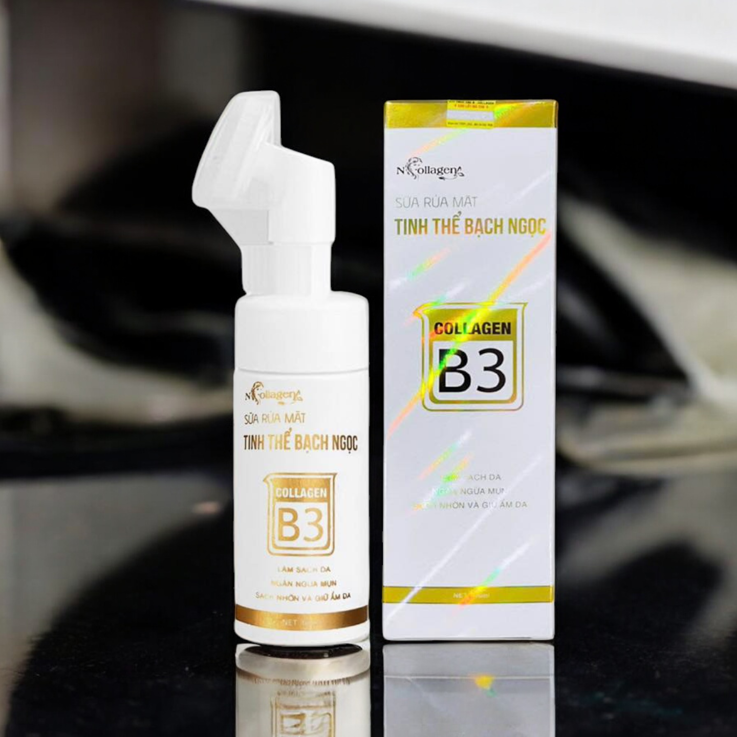 Sữa Rửa Mặt N Collagen Tinh Thể Bạch Ngọc 70ml