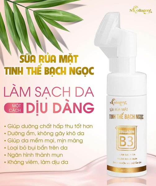 Thiết kế chai tạo bọt và thông tin nổi bật về cảm giác làm sạch dịu nhẹ