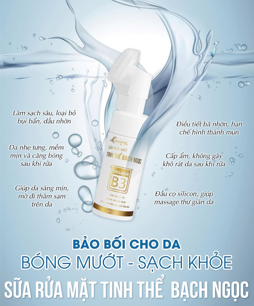 Sữa Rửa Mặt N Collagen Tinh Thể Bạch Ngọc 70ml