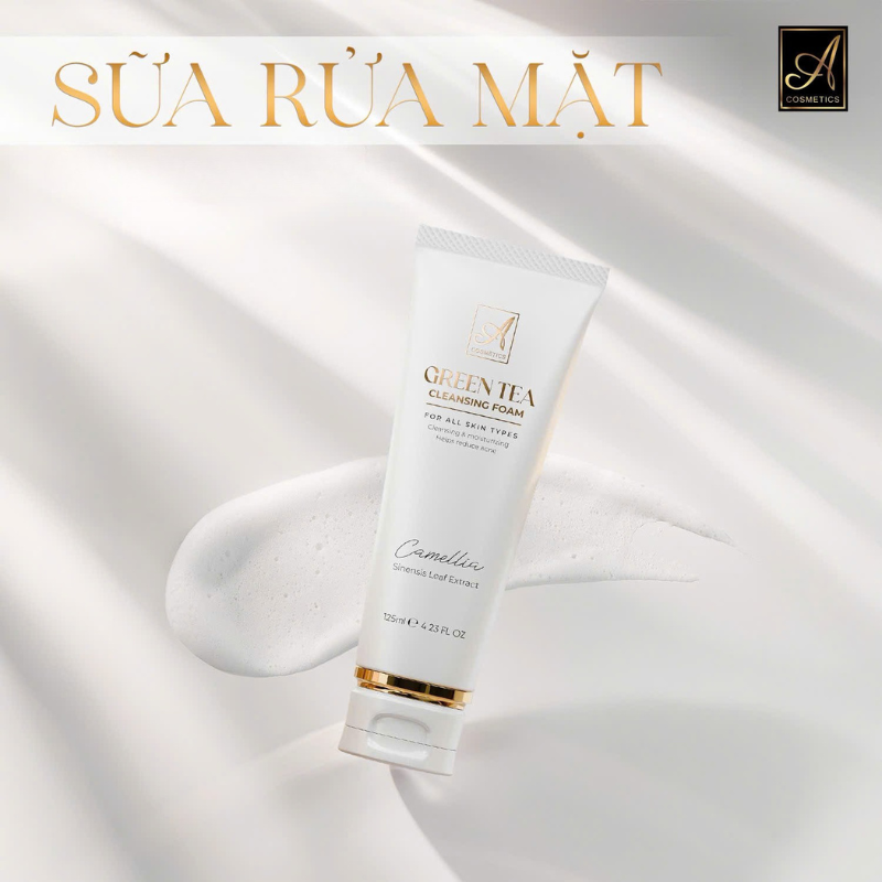 Sữa Rửa Mặt Trà Xanh A Cosmetics 125ml Phiên Bản Mới