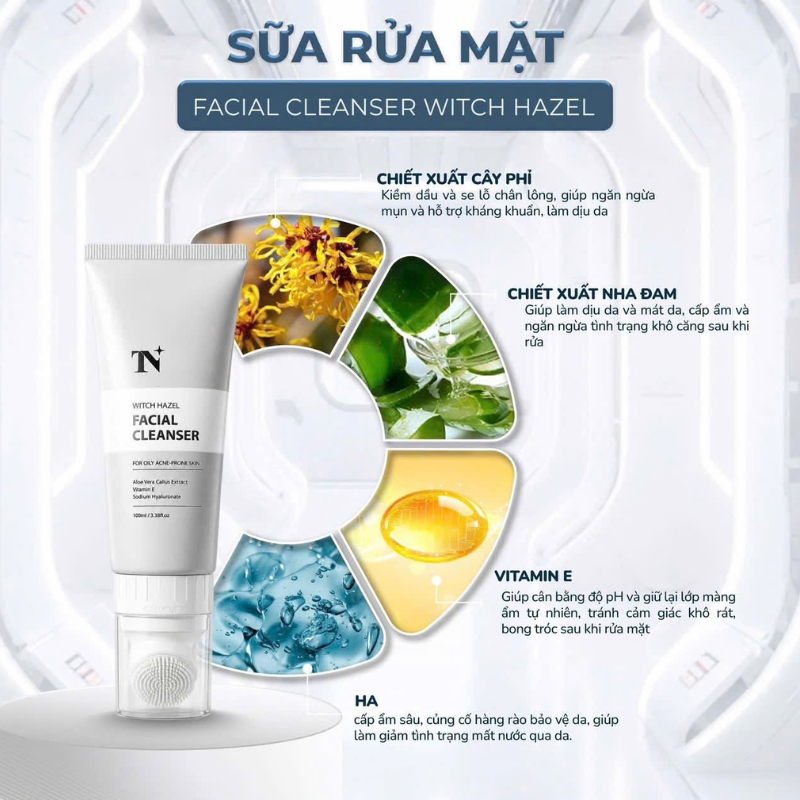 Sữa Rửa Mặt Đông Anh Witch Hazel Facial Cleanser 100ml Phiên Bản Mới