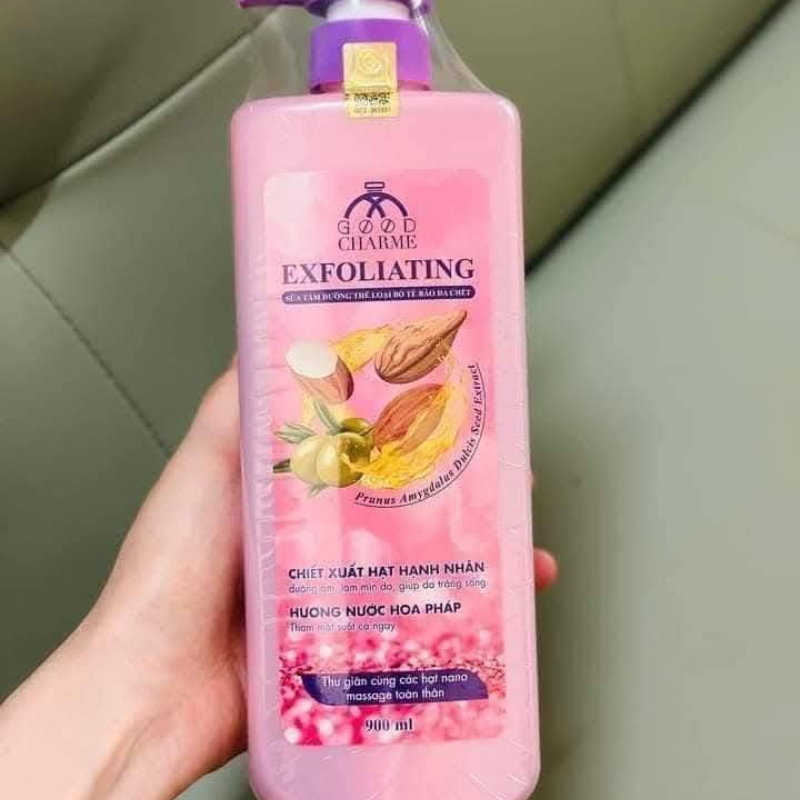 Sữa tắm tẩy tế bào chết Good Charme Exfoliating hạt hạnh nhân hương nước hoa Pháp 900ml