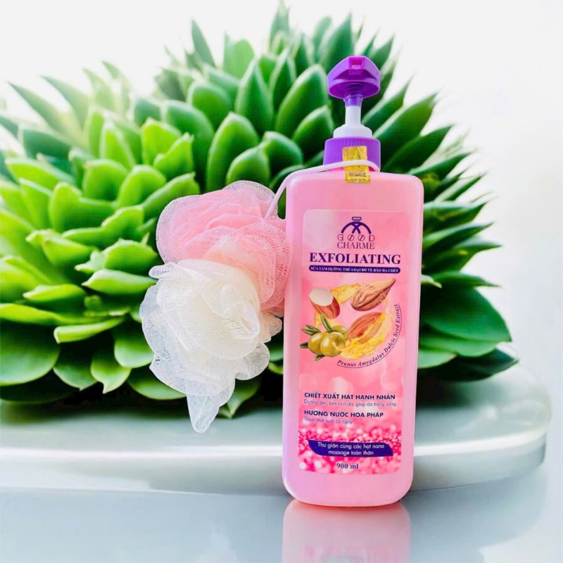 Sữa tắm tẩy tế bào chết Good Charme Exfoliating hạt hạnh nhân hương nước hoa Pháp 900ml