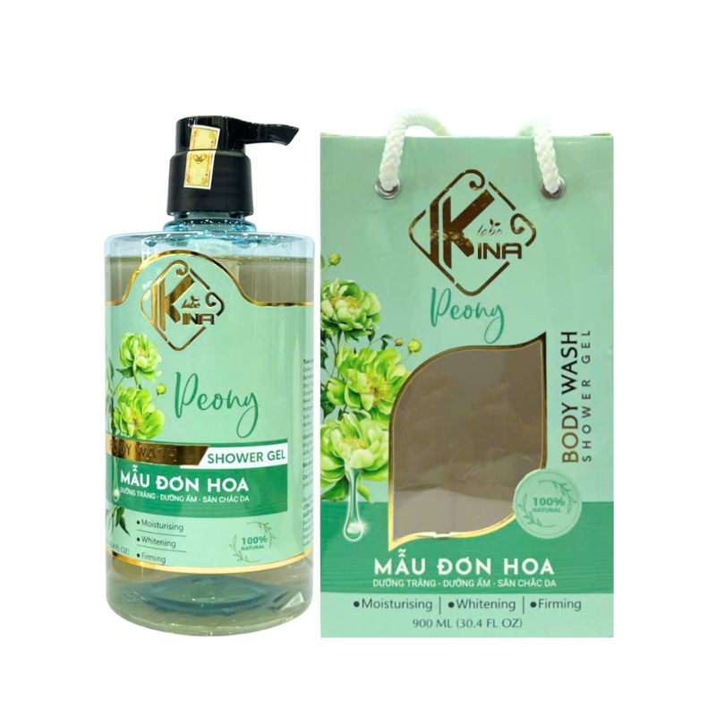 Sữa Tắm Kina Hương Nước Hoa Mẫu Đơn 900ml - Hỗ Trợ Cấp Ẩm Dưỡng Sáng Da Mịn Màng - Tặng Kèm 1 Bông Tắm phù hợp để tham khảo khi chọn kina labo