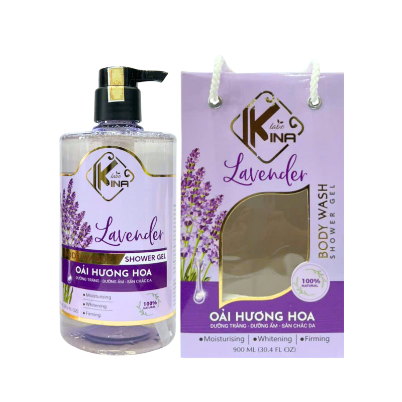 Khám phá Sữa Tắm Kina Hương Nước Hoa Oải Hương 900ml - Hỗ Trợ Cấp Ẩm Dưỡng Sáng Da Mịn Màng - Tặng Kèm 1 Bông Tắm thuộc nhóm kina labo