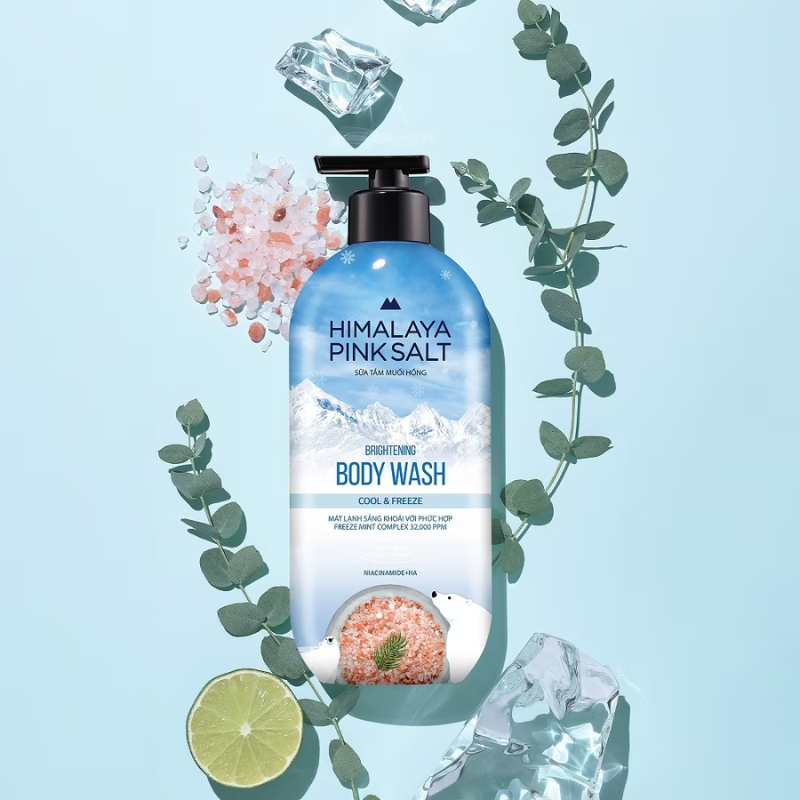 Sữa Tắm Muối Hồng Himalaya Pink Cool & Freeze 500g