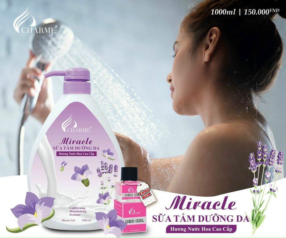 Sữa Tắm Dưỡng Da Charme Miracle Hương Lavender 1000ml