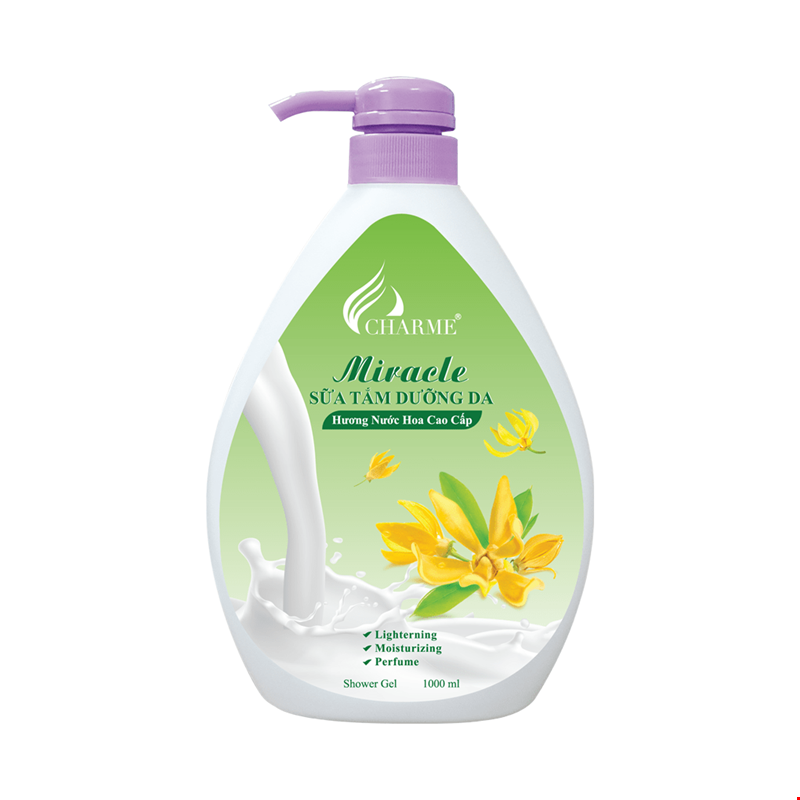 Khám phá Sữa Tắm Nước Hoa Charme Miracle 1000ml Hương Ngọc Lan Tây thuộc nhóm Xà phòng, sữa tắm, nước rửa tay