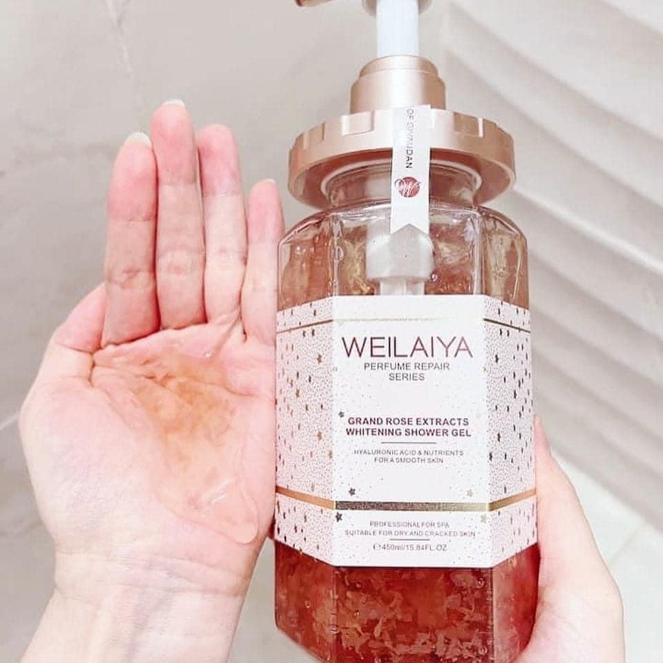 Sữa tắm cánh hoa hồng Weilaiya Grand Rose Extracts Whitening Shower Gel 450ml
