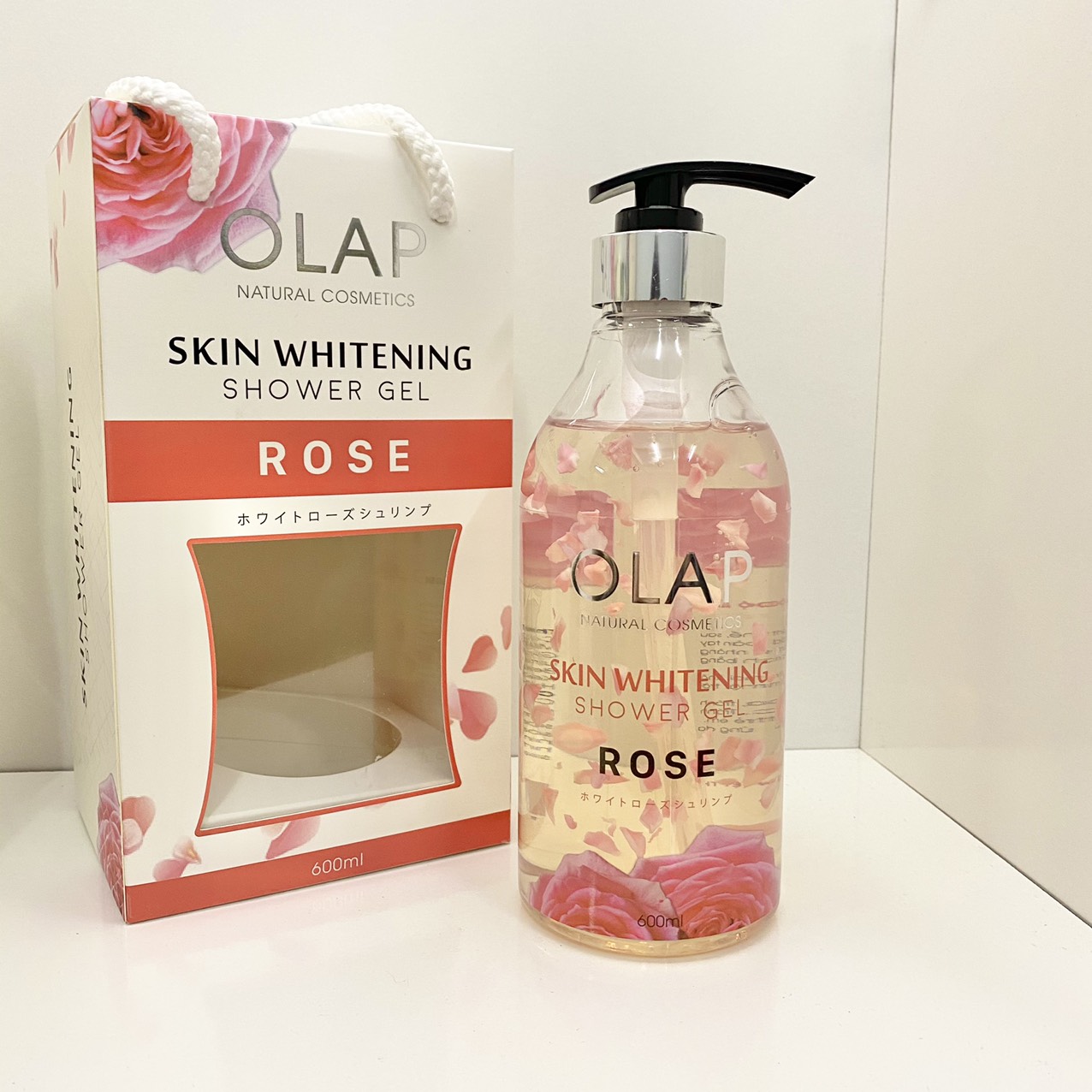 Hình chai vòi nhấn và hộp sản phẩm 600ml
