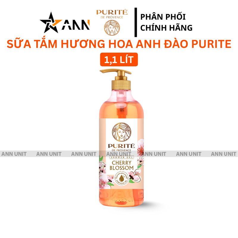 Sữa Tắm Purite Cherry Blossom 1,1 Lít Hương Hoa Anh Đào