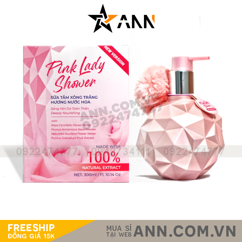 Sữa tắm xông trắng Pink Lady Shower Q-Lady Onaya 300ml