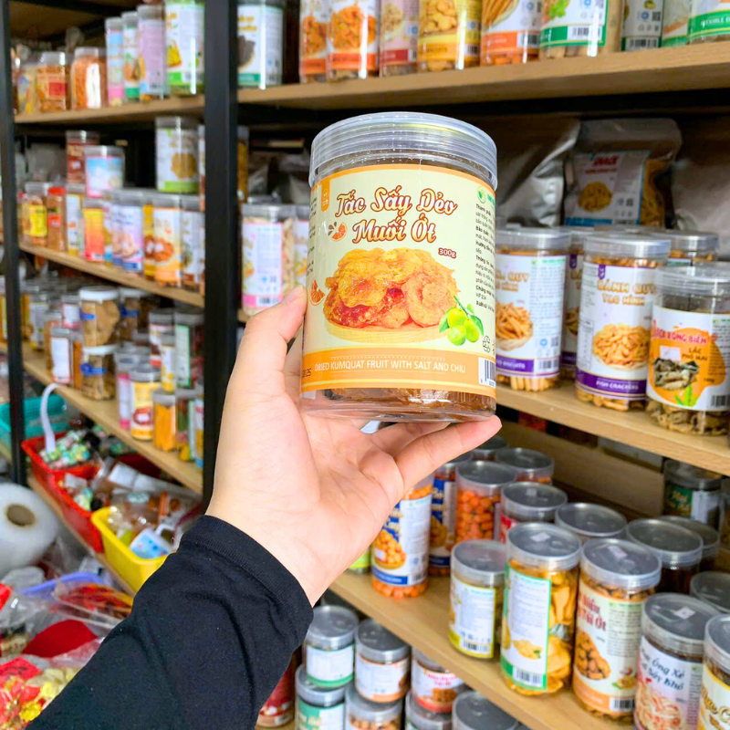 Tắc Sấy Dẻo Muối Ớt 300g Hộp Pet