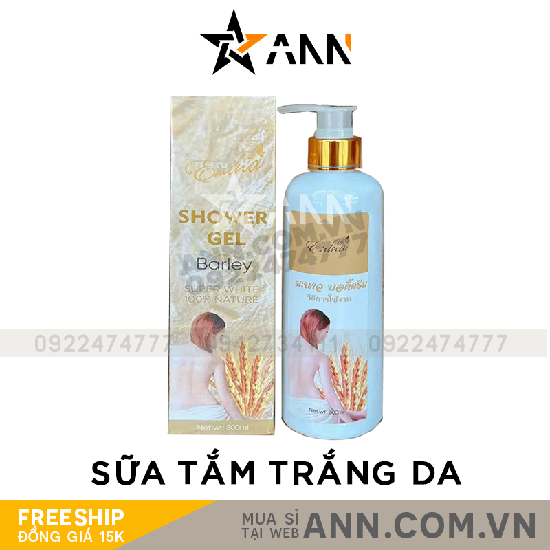 Hình chai vòi nhấn và hộp sản phẩm dòng Barley 300ml