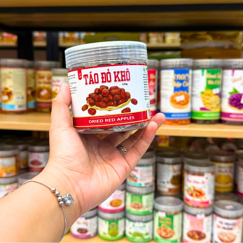 Táo Đỏ Khô Size Nhỏ Hộp Pet 150g