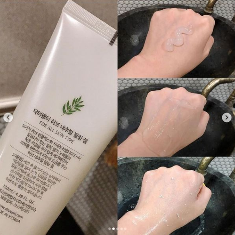 Minh họa kết cấu gel và thao tác massage khi sử dụng