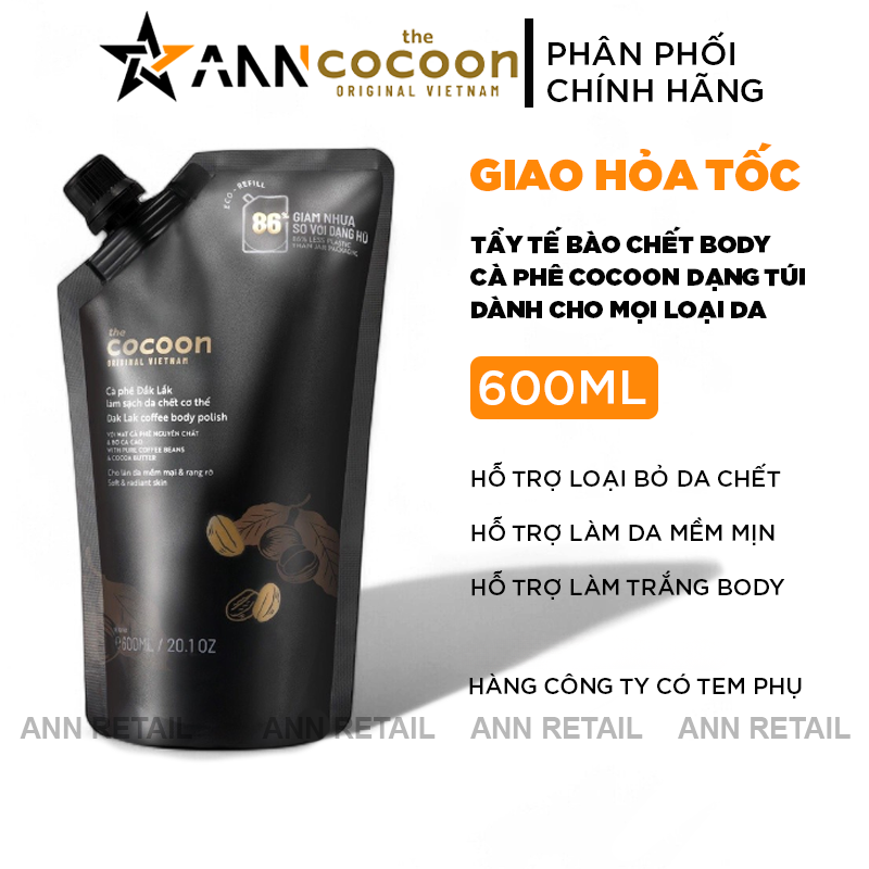 Thiết kế túi refill 600ml tiện châm lại, phù hợp dùng thường xuyên