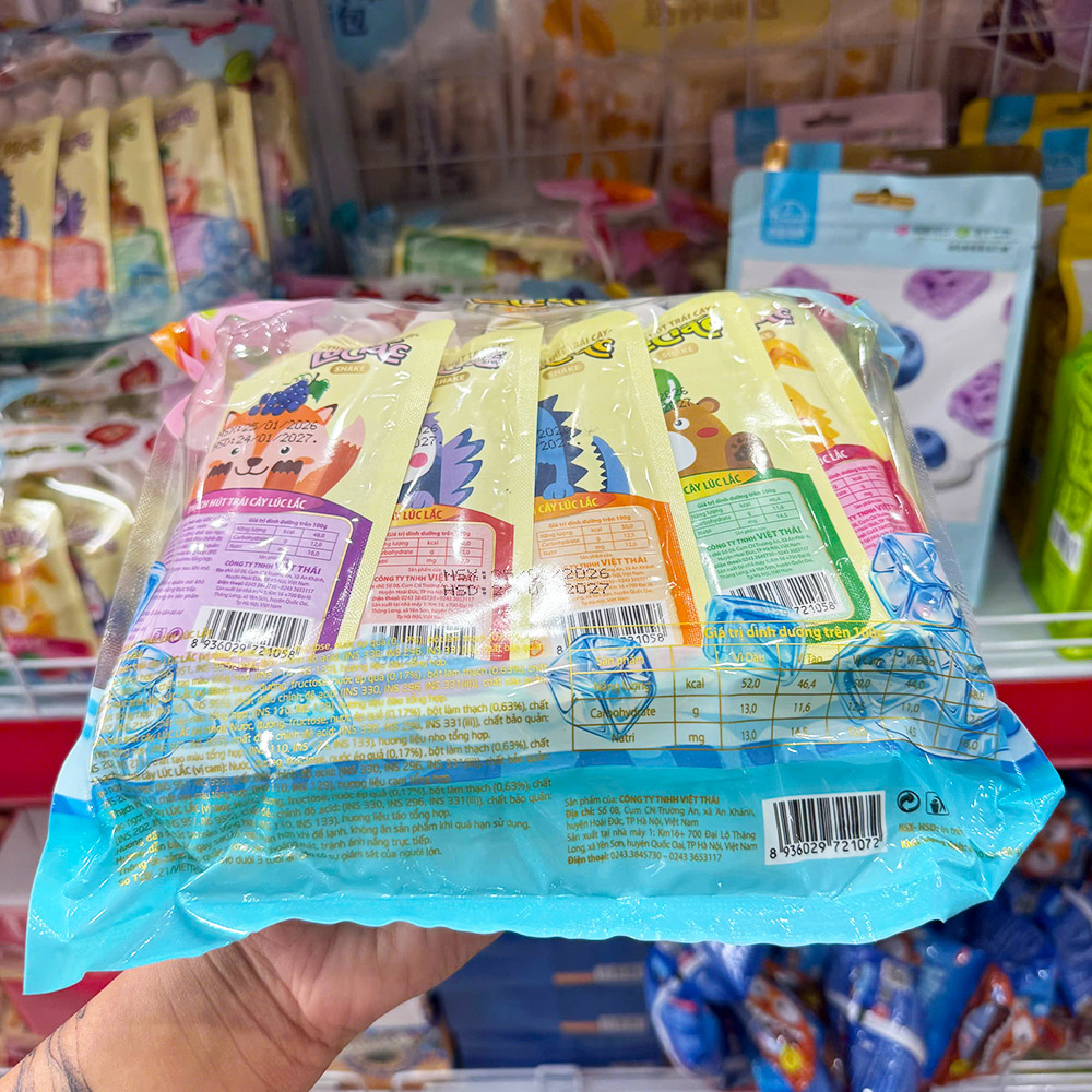 Thạch Trái Cây Lúc Lắc Dạng Túi Việt Thái 800g