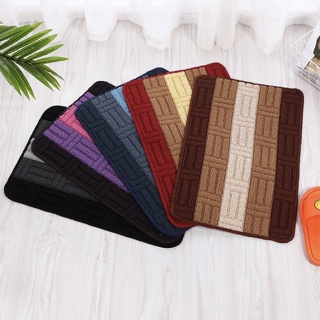 Thảm Lau Chân Nỉ Kẻ Chống Trượt 40x60cm Nhiều Màu