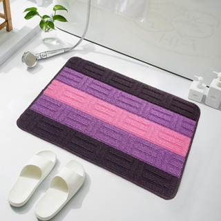 Thảm Lau Chân Nỉ Kẻ Chống Trượt 40x60cm Nhiều Màu