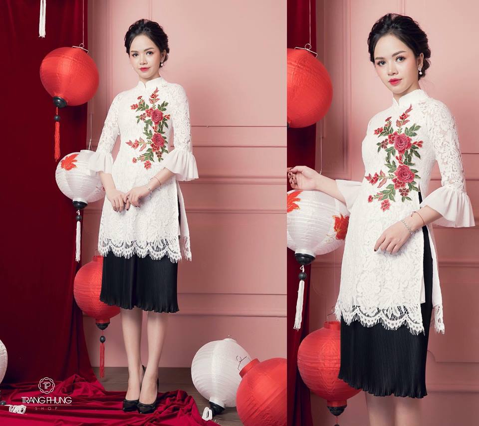 Áo dài nữ cách tân đẹp cũng được diện thường xuyên trên đường phố, những dịp đi chơi tụ tập bạn bè, hẹn hò,…