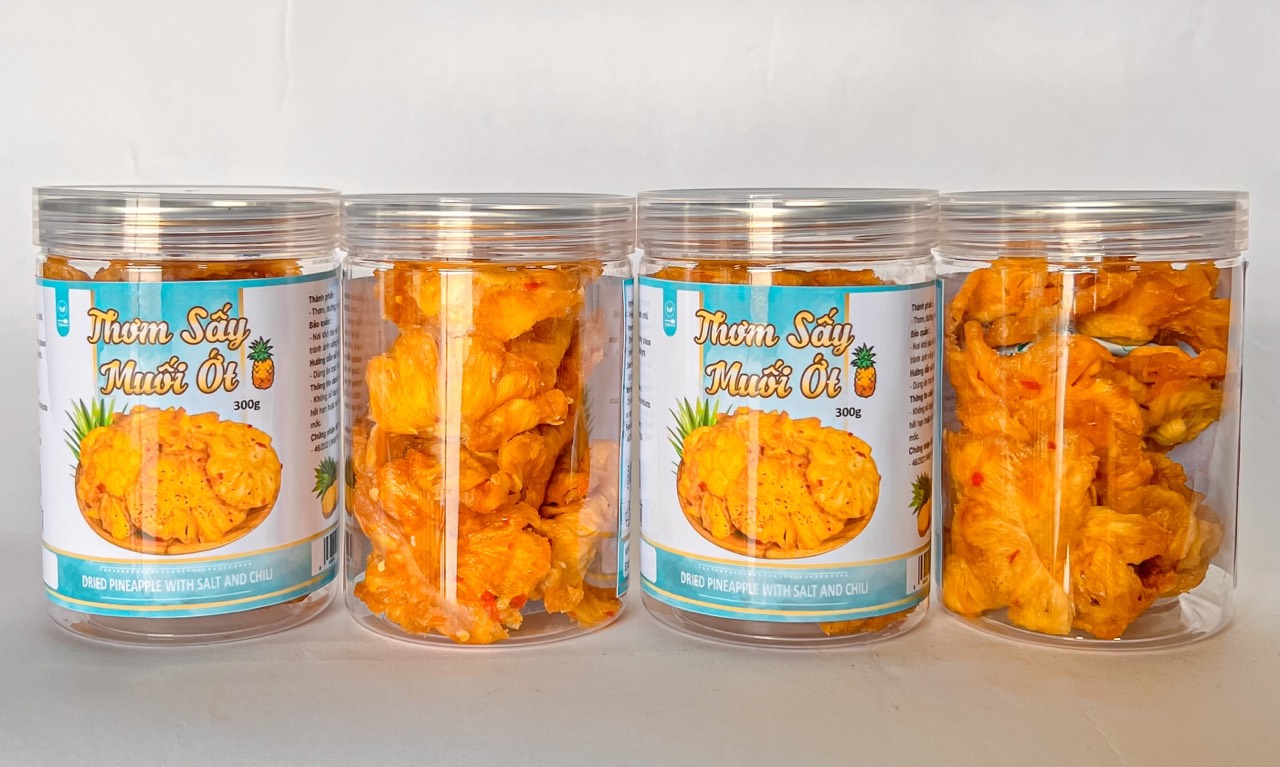 Thơm Sấy Muối Ớt Thơm Ngon 300g (Hộp)