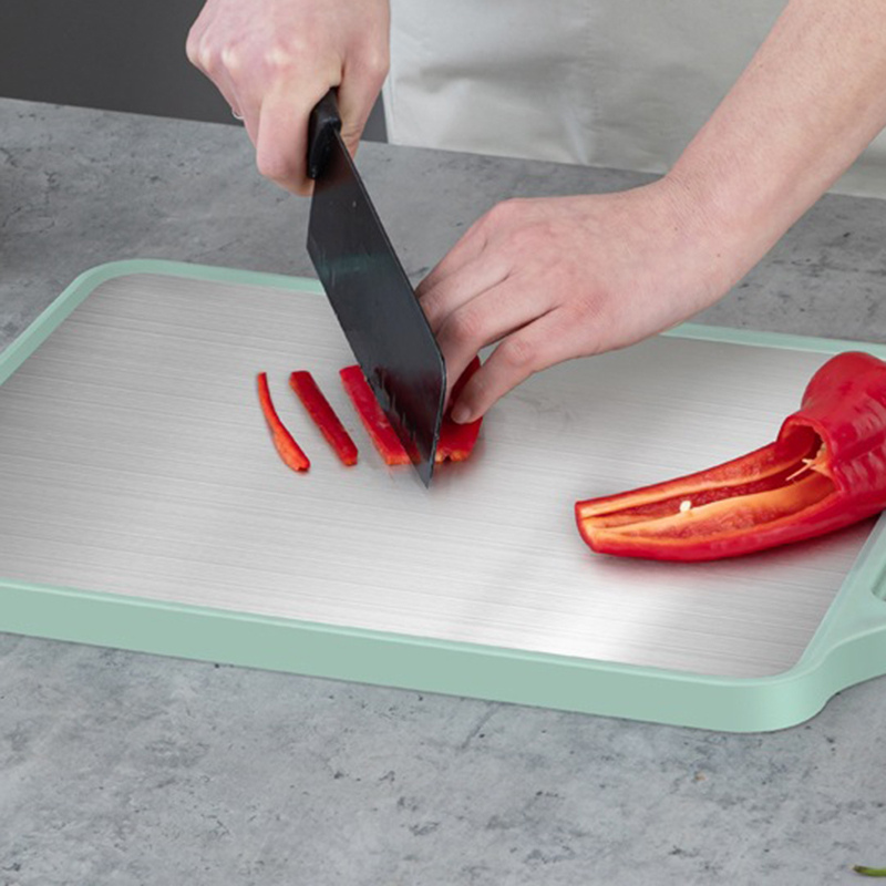 Thớt kháng khuẩn 2 mặt inox 304 & nhựa PP chống ẩm mốc 30.5x39.5x1.5cm