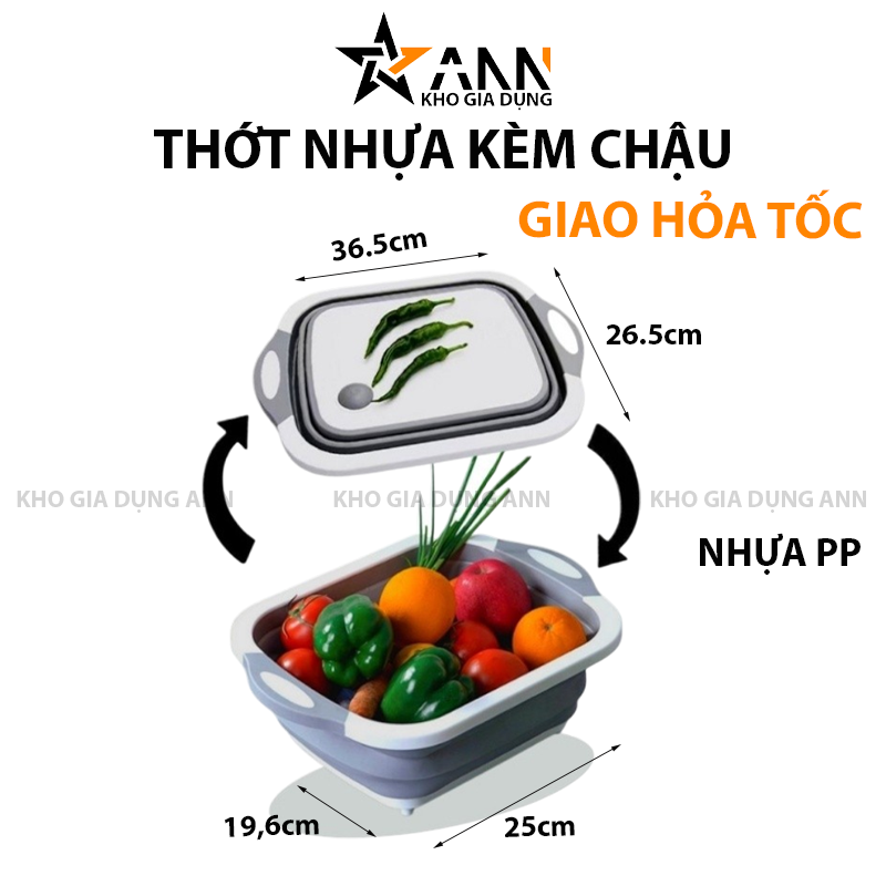 Hình minh họa kích thước và chất liệu nhựa PP