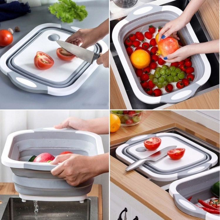 Sản phẩm dùng được cả dạng thớt và chậu gấp