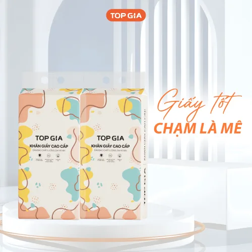 1 Bịch Giấy Vệ Sinh Rút Đáy Topgia Đa Sắc