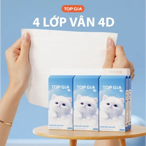 1 Bịch Khăn Giấy Rút Đáy Topgia Gia Gia Xanh