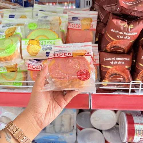 1 Cái Bánh Bông Lan Cuộn Da Hổ ZHUOGUAN 4 Màu (Vàng, Hồng, Nâu, Xanh)