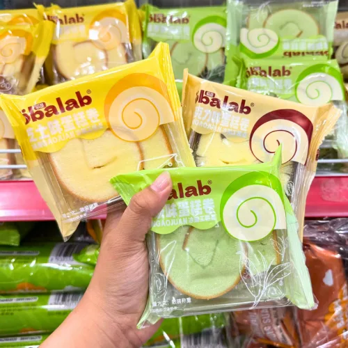 1 Cái Bánh Bông Lan Cuộn OBALAB Vị Socola/ Vị Trà Xanh/ Vị Phô Mai 60g