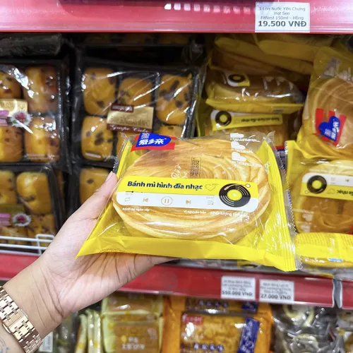 1 Cái Bánh Mì Hình Đĩa Nhạc AXIQIN