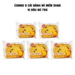 Combo 5 Bánh Mì Mềm Ouba Đậu Bơ 75g/Cái