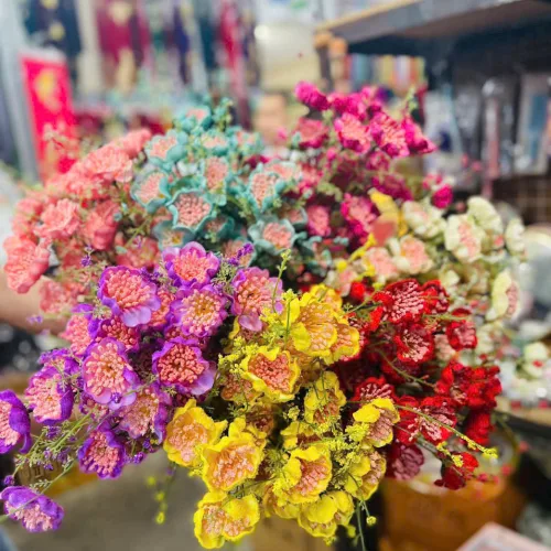 1 Cành HOA GẠO XỐP Nhiều Màu