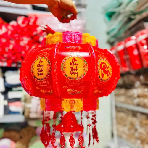 Cặp 2 Lồng Đèn Điện 3D Phản Quang Con Cá (2 Cái ) - Lồng Đèn Treo Trang Trí Tết 50cm