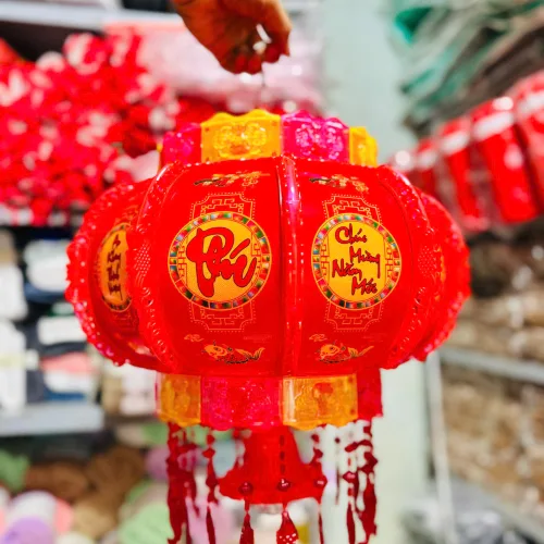 1 Cặp Lồng Đèn Điện 3D Phản Quang Con Cá ( 2 Cái ) - 80cm