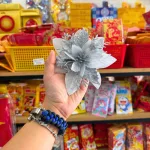 1 Hoa Kim Tuyến Trang Trí Tết - Bông Hoa Trạng Nguyên Kim Tuyến Vàng, Đỏ, Trắng