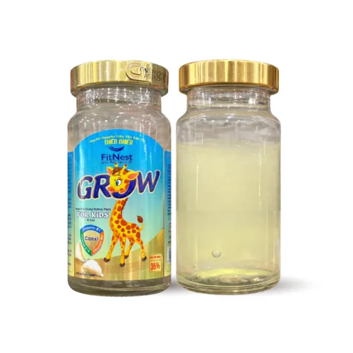1 Hủ Yến Chưng Đường Phèn Vị Vani Cho Bé Kids Grow FitNest 35% 150ml - Nước Yến