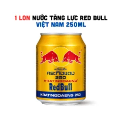 1 Lon Nước Tăng Lực Red Bull Việt Nam - Nước Ngọt Bò Cụng (250ml/Lon)