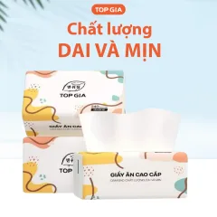 1 Thùng 10 Gói Giấy Ăn Topgia Đa Sắc
