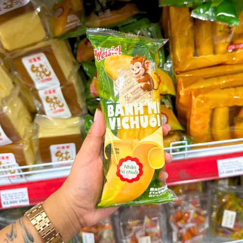 1 Thùng 2kg Bánh Mì Weisiel Trái Chuối - Bánh Mì Vị Chuối