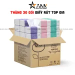 1 Thùng 30 Gói Khăn Giấy Ăn 3 Màu Top Gia Loại Nhỏ