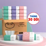 1 Thùng 30 Gói Khăn Giấy Ăn 3 Màu Top Gia Loại Nhỏ